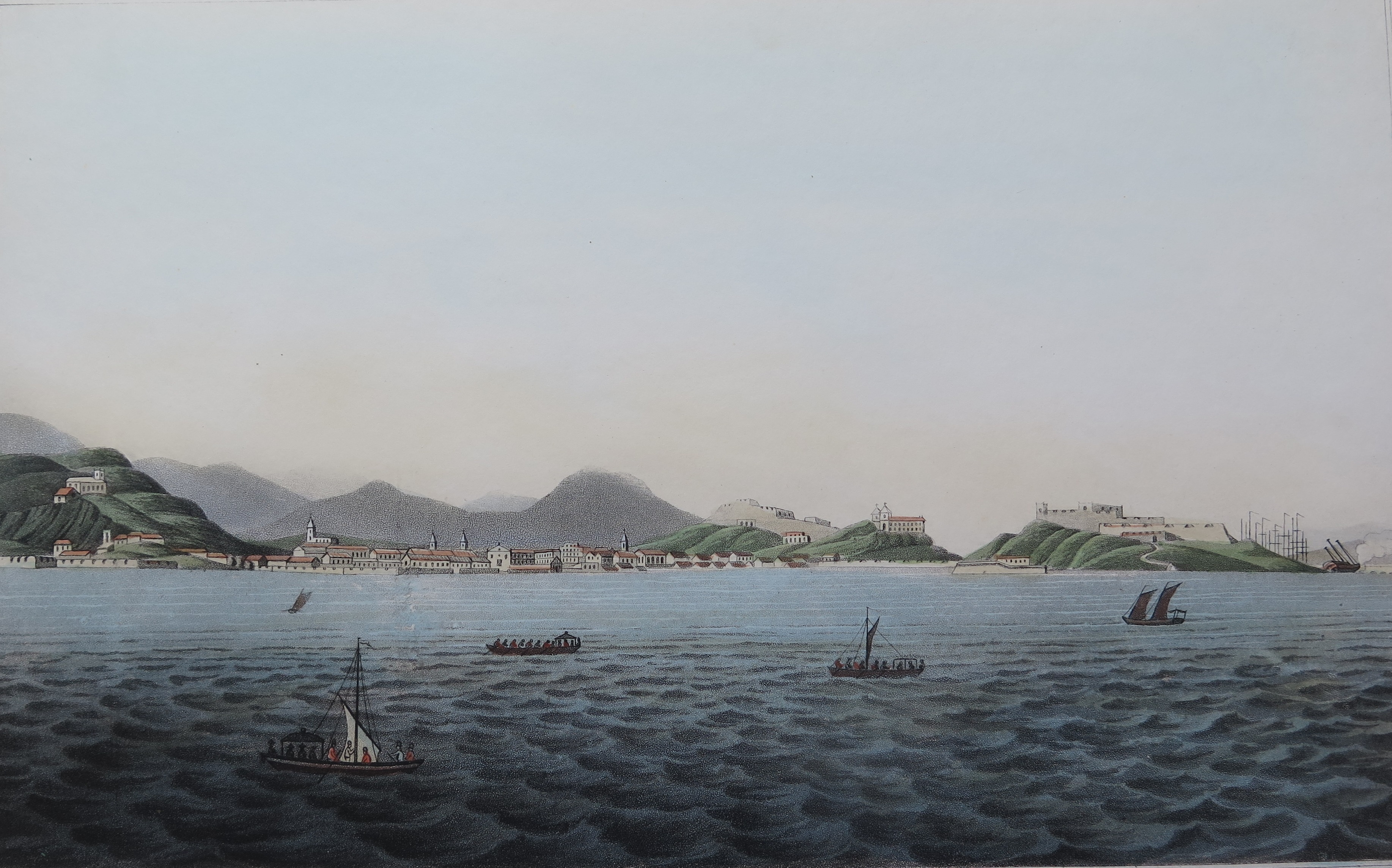 Obra View of the Town of St. Sebastian at Rio de Janeiro on the W. Side of the Harbour de Brasiliana Rio de Janeiro